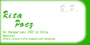 rita pocz business card